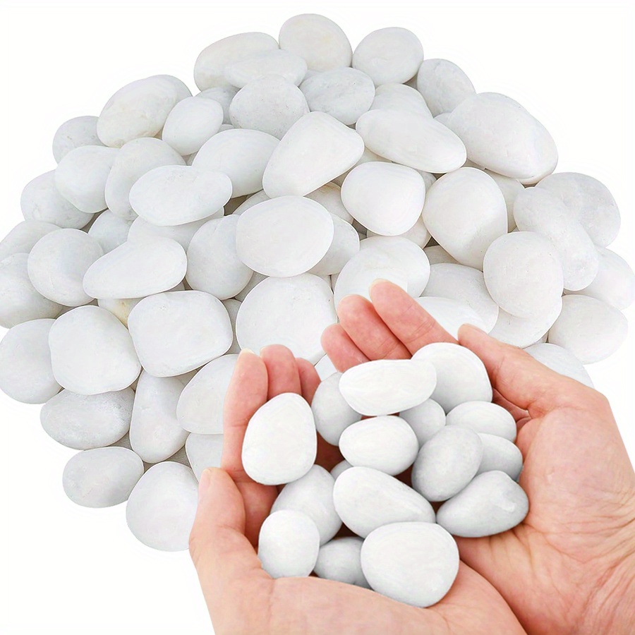 Aquarium Plants - 200/400g Batu Kerikil Putih Poles Tinggi