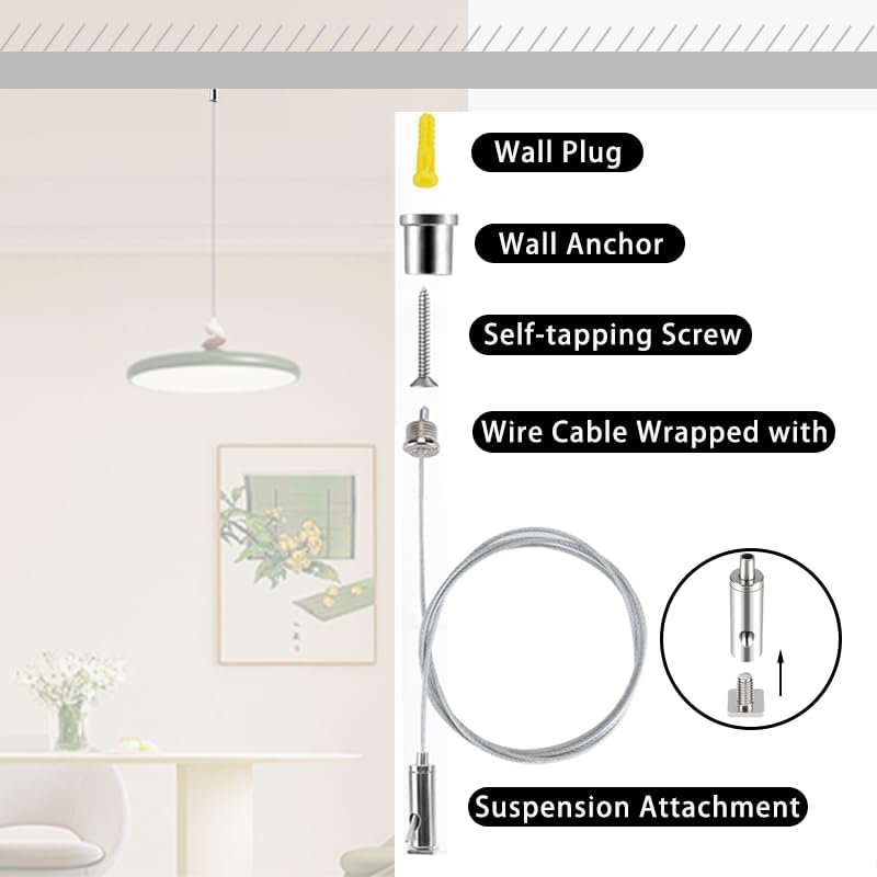 Aquarium Light - Kit Sistem Gantung Lampu Heksagonal, Kit