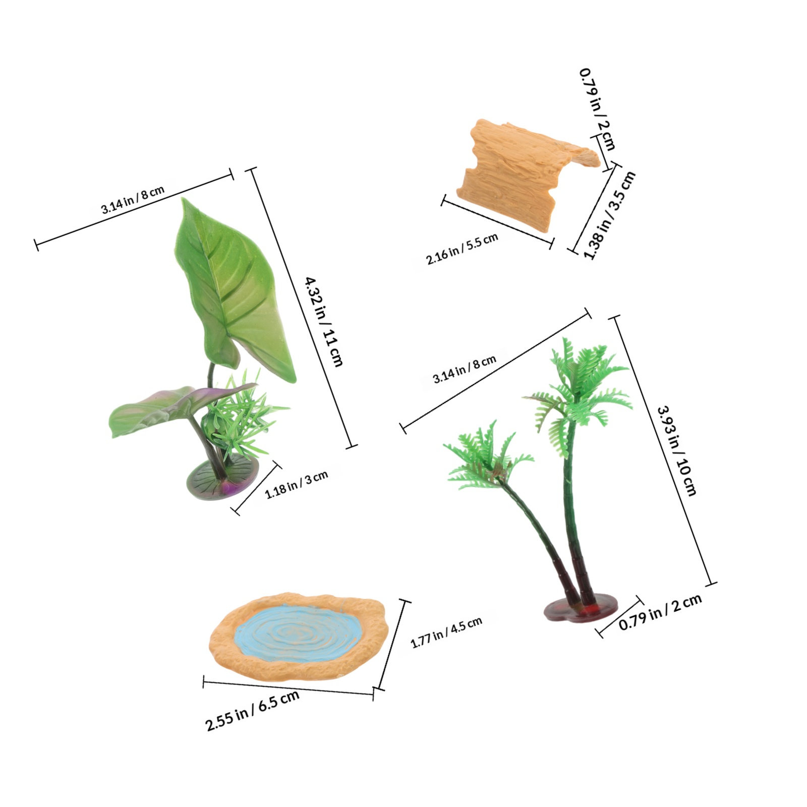 1 Set Kolam Miniatur Realistis - Aquarium Decor ulasan dan harga