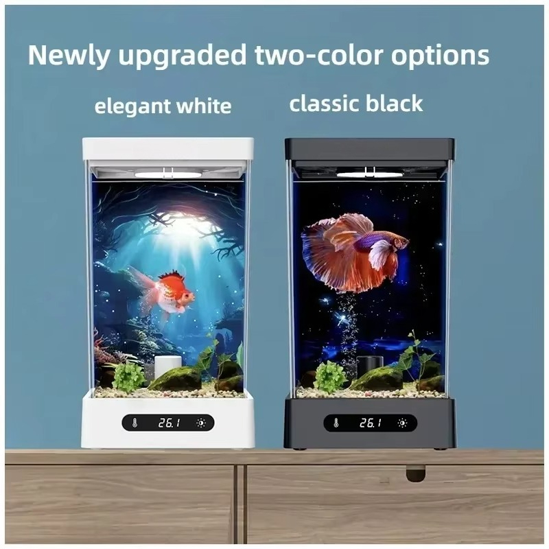 Akuarium Mini Meja untuk Ikan  - Xiaomi Aquarium Fish Tank ulasan dan harga