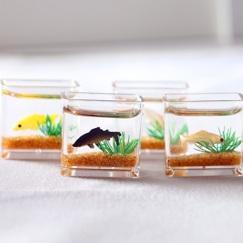 Ornamen Rumah, Rumah Boneka, M - Fish Aquarium Home ulasan dan harga