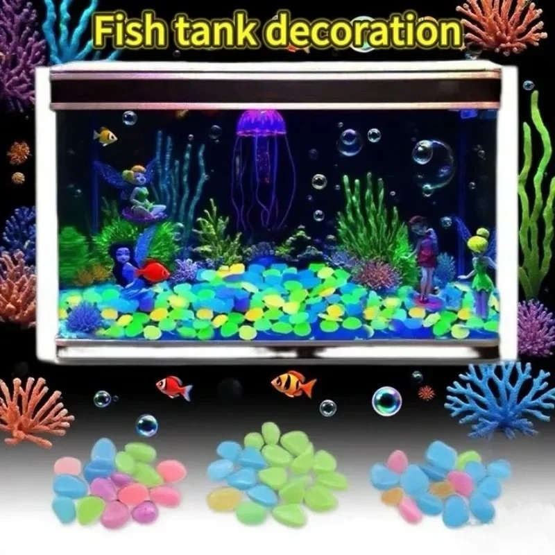 100-1000PCS Batu Bercahaya unt - Fish Aquarium Home ulasan dan harga
