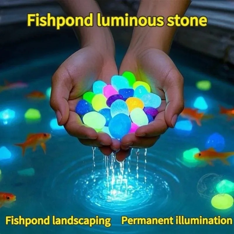 100-1000PCS Batu Bercahaya unt - Fish Aquarium Home ulasan dan harga